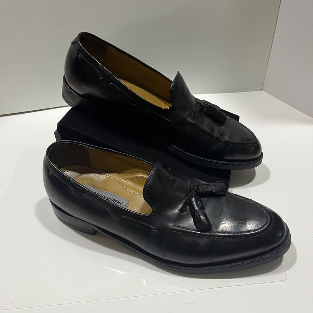 Johnston & Murphy Deerfield II Black Leather Tassel Loafers Men’s 10.5 D/B